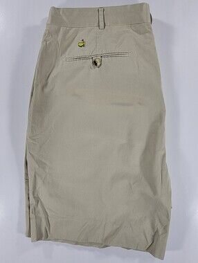 Men's Masters Collection Augusta National Golf Shorts Pleated Khaki 40 Cotton